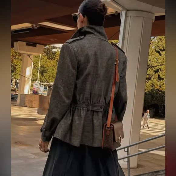 Zara Plaid Wool Blend Jacket ZW Collection - Picture 7 of 16